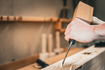 STUBAI Stechbeitel mit schwarzem Plastikgriff & extra langer Klinge, Ø 4 mm, Stemmeisen zur präzisen Bearbeitung von Holz hochwertiges Werkzeug für Schreiner Tischler Heimwerker