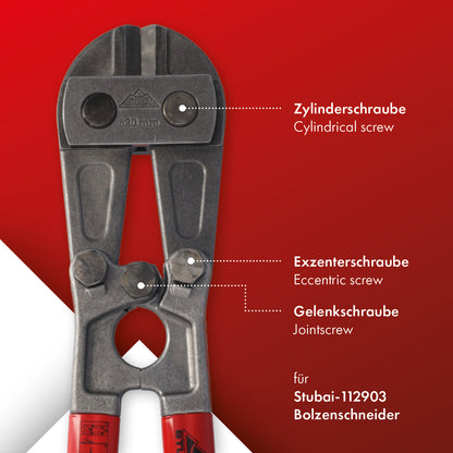 Bolzenschneider 630 mm | STUBAI Metallschneider für die Metallbearbeitung, zum Schneiden von Baustahl, Bolzen, Drahtstiften, Stahlstangen