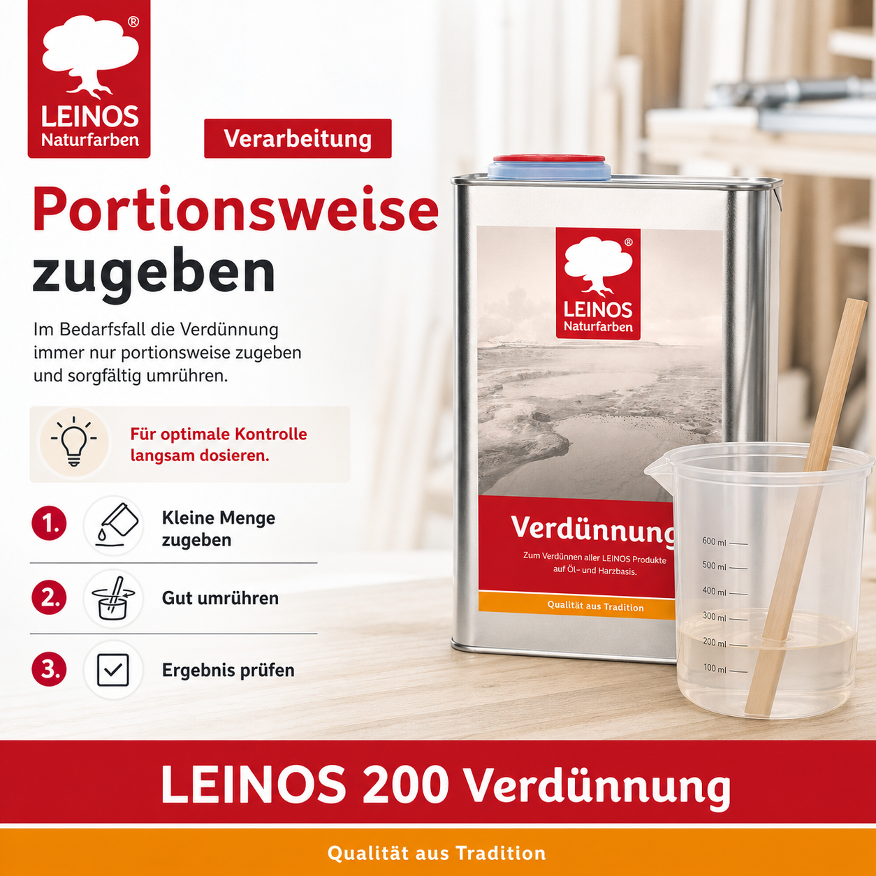 LEINOS 200 Verdünnung 10 Liter | Zum Verdünnen aller öligen Produkte sowie zur Reinigung der Arbeitsgeräte. Auch als Fleckentferner geeignet.