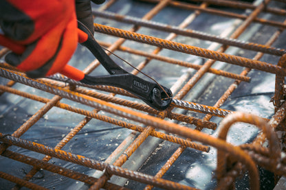 Eisenflechterzange Easycut mit breitem Kopf | Ø 30 mm | STUBAI Vierfachgewerbe Kneifzange, Monierzange, Rabitzzange für die Metallbearbeitung, zum Flechten von Drähten an Baustahlgeweben