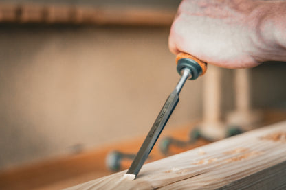 Stemmeisen mit rutschfestem Korkgriff aus nachhaltiger Herstellung, 22mm, STUBAI Stechbeitel zur präzisen Holzbearbeitung, Spezial Stecheisen