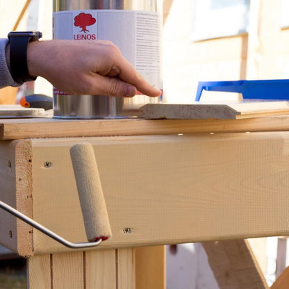 LEINOS Wetterschutzfarbe 2,5 l | Rebschwarz Holzlasur für Holzfassaden Fenster Gartenhäuser| wetterbeständige Deckfarbe für effektive Versiegelung und langanhaltenden Schutz auf Ölbasis im Außenbereich