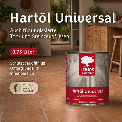 LEINOS 259 Hartöl Universal 0,75 l |Für alle Hölzer im Innenbereich, insbesondere Fußböden, aber auch für Kork | Leicht zu verarbeitende, universelle Grundierung und Endbeschichtung