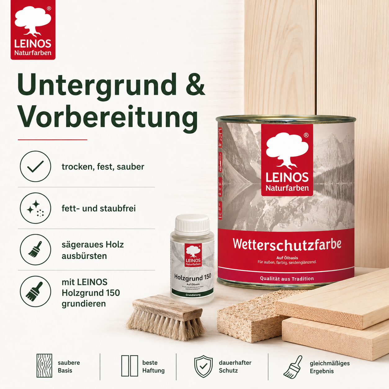 LEINOS Wetterschutzfarbe 750 ml | Tannengrün Holzlasur für Holzfassaden Fenster Gartenhäuser| wetterbeständige Deckfarbe für effektive Versiegelung und langanhaltenden Schutz auf Ölbasis im Außenbereich