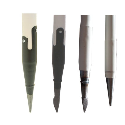 NESTLE Holzfluchtstab, runde,  leichte Dreilaschenspitze, Länge 2 m, r/w w/r, 12 Stück im Set