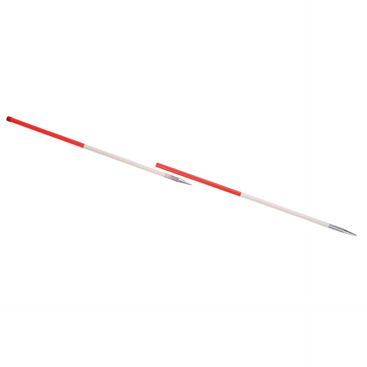 NESTLE Stahlfluchtstab, zerlegbar, runde Rohrspitze, Länge 2,16 m, r/w w/r  12 Stück im Set