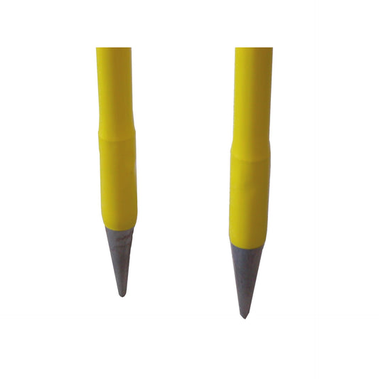 NESTLE Schneeleitstab aus Holz, 250 cm, gelb/schwarz, 12 Stück im Set