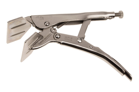 STUBAI BREITMAUL-GRIPZANGE 180 mm | Profi-Spannzange zum Fixieren, Biegen & Bördeln von Blech & Profilen | vernickelte Oberfläche – Zangenmaul 80 mm, Öffnung 45 mm, Gewicht 470 g