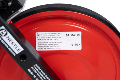 NESTLE Messrad Modell MR-51 | Messrad, Vermessung, Bauwesen, Straßenbau, Gleisbau, präzise Streckenmessung | Stahl-Vollrad, robust, Zählwerk, Bremse, Abstellbügel, ± 0,1% Toleranz
