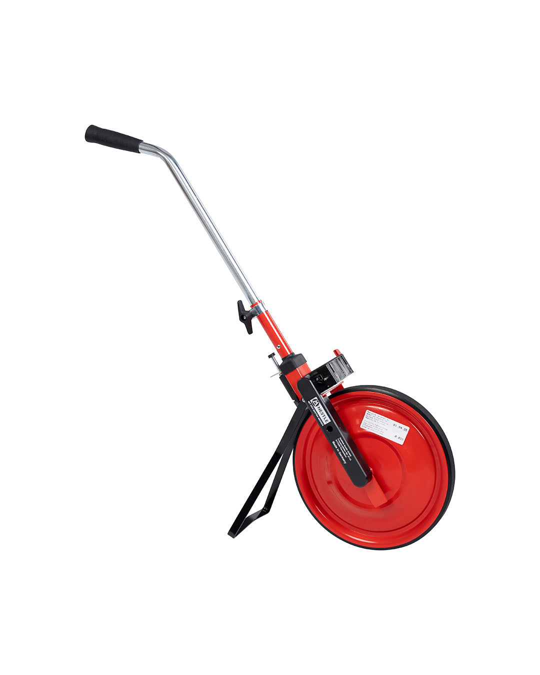 NESTLE Messrad Modell MR-51 | Messrad, Vermessung, Bauwesen, Straßenbau, Gleisbau, präzise Streckenmessung | Stahl-Vollrad, robust, Zählwerk, Bremse, Abstellbügel, ± 0,1% Toleranz