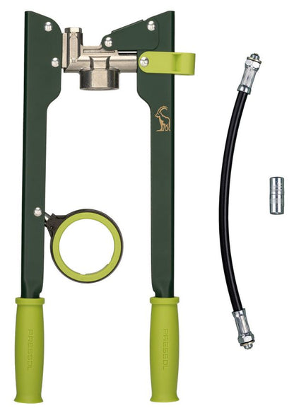 Pressol Multikartuschen-Fettpresse ZHFP-M 10 x 1-PZ-MU  Robuste, manuelle Fettpresse für 400 g Kartuschen oder loses Fett, mit ergonomischem Griff, max. 400 bar Druck, ideal für Werkstatt und Industrie