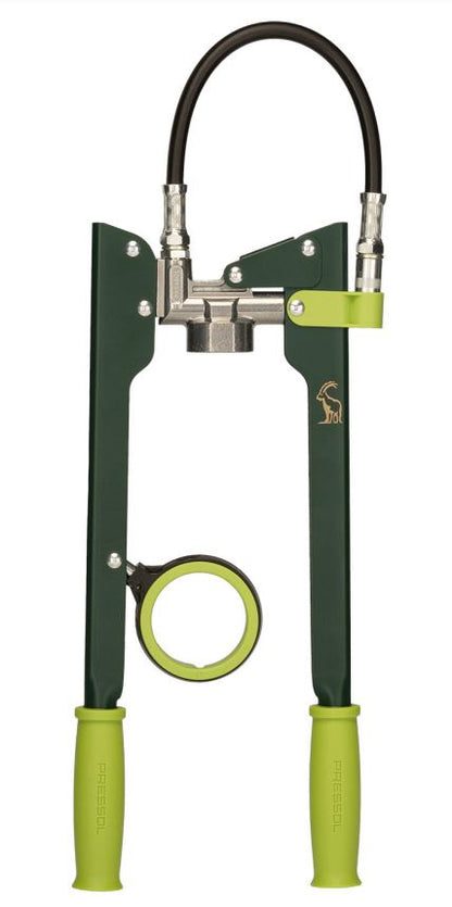 Pressol Multikartuschen-Fettpresse ZHFP-M 10 x 1-PZ-MU  Robuste, manuelle Fettpresse für 400 g Kartuschen oder loses Fett, mit ergonomischem Griff, max. 400 bar Druck, ideal für Werkstatt und Industrie