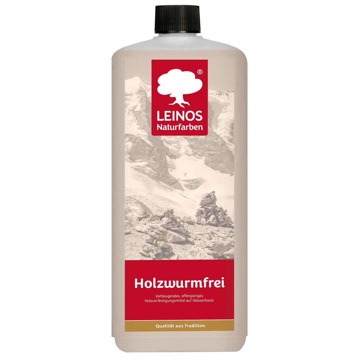 LEINOS Holzwurmfrei 130 | Holzschutz gegen Insekten- & Pilzbefall | Für Innen, überdachten Außenbereich & Feuchträume | Holzverfestiger mit physikalisch-mechanischer Wirkung | 1L