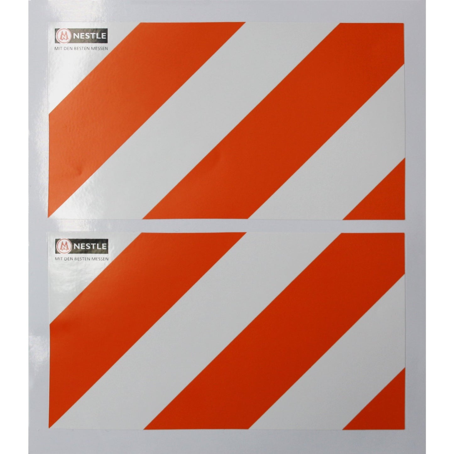 NESTLE Aufkleber Schraffenbake orange/weiß