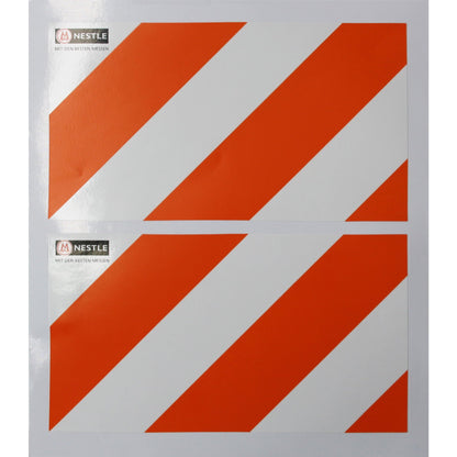 NESTLE Aufkleber Schraffenbake orange/weiß