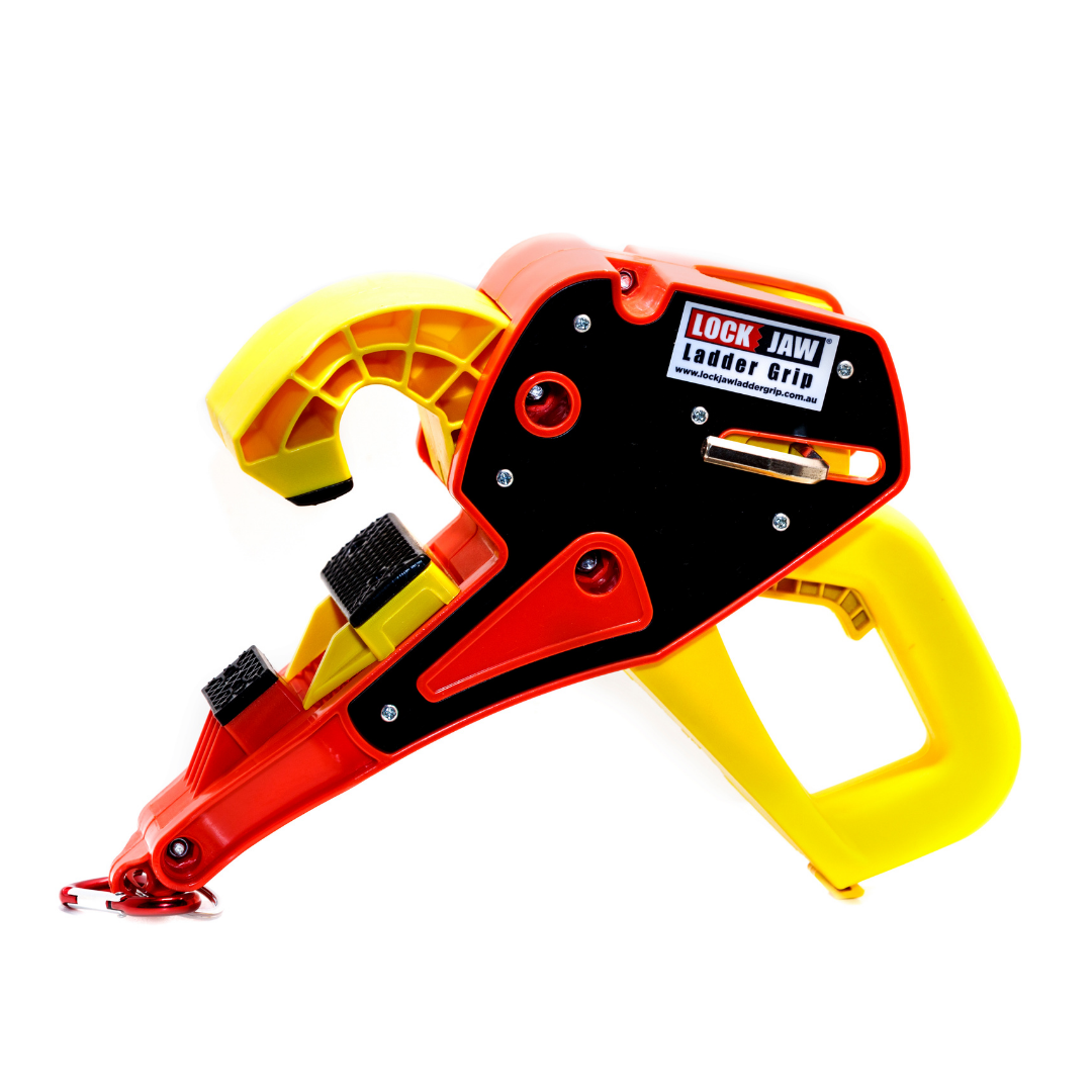 Lock Jaw Ladder Grip Leitersicherungsclip für Dachrinnen, sichere Leiterbefestigung in 5 Sekunden, BG Bau gelistet für Handwerker und Dachdecker