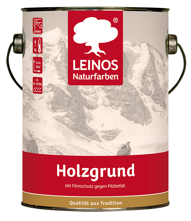 LEINOS 150 Holzgrund 2,5 l – offenporige Holzgrundierung für Lack- und Lasuranstriche außen, mit Filmschutz gegen Bläuebefall, tiefenwirksam, transparent-bräunlich, reicht bis ca. 60-80 m²