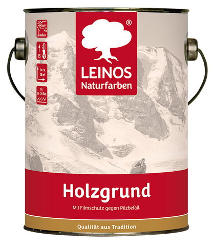 LEINOS 150 Holzgrund 2,5 l – offenporige Holzgrundierung für Lack- und Lasuranstriche außen, mit Filmschutz gegen Bläuebefall, tiefenwirksam, transparent-bräunlich, reicht bis ca. 60-80 m²