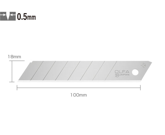 OLFA LB 10B 18mm 10 Klingen, Kunststoffbox in Blister