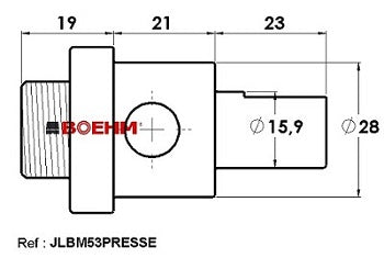 BOEHM Locheisen-Adapter für Pressen (Ø2 bis 30mm oder 60mm)