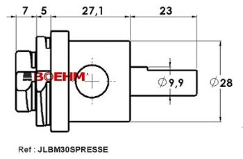 BOEHM Locheisen-Adapter für Pressen (Ø2 bis 30mm oder 60mm)