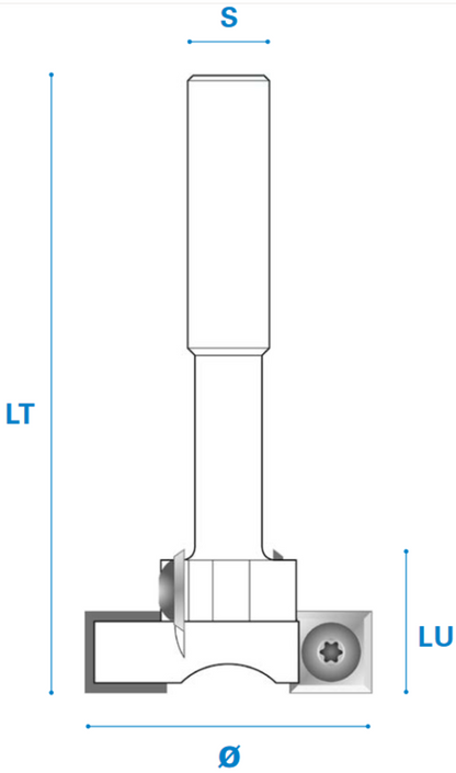 Präsizionsfräser für Noha® mit Wendeplatten - Hartmetall Rechtslauf