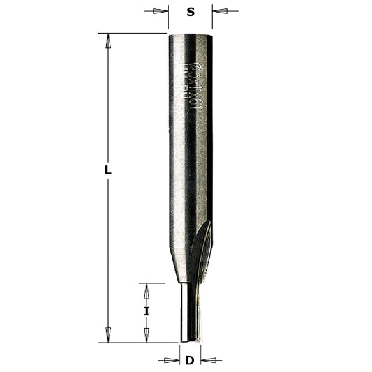 Vollhartmetall Nutfräser gerade Schneiden  Z2 6,5x30x70mm S=8mm