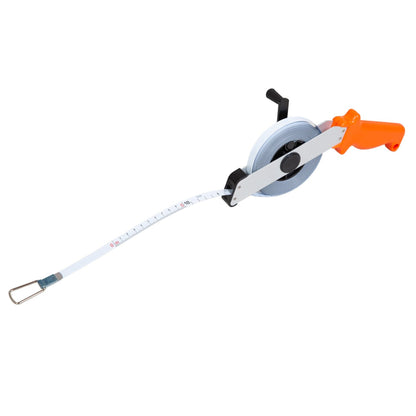 NESTLE Stahlbandmaß, 30 m, Anfang A, weißlackiert, Schrägrahmen