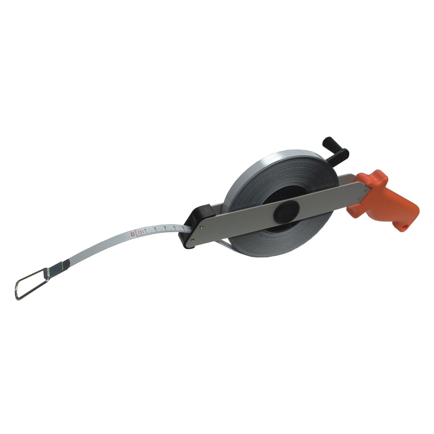 NESTLE Stahlbandmaß, 30 m, Anfang A, weißlackiert, Schrägrahmen