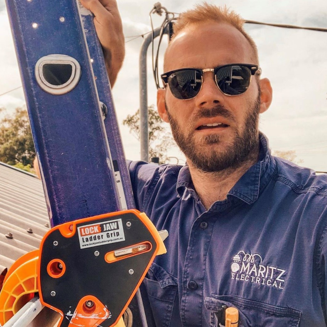 Lock Jaw Ladder Grip Leitersicherungsclip für Dachrinnen, sichere Leiterbefestigung in 5 Sekunden, BG Bau gelistet für Handwerker und Dachdecker