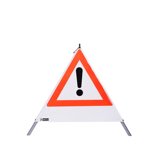 NESTLE Warnpyramide 70 cm, Achtung (VZ101), weiß, mit Feder