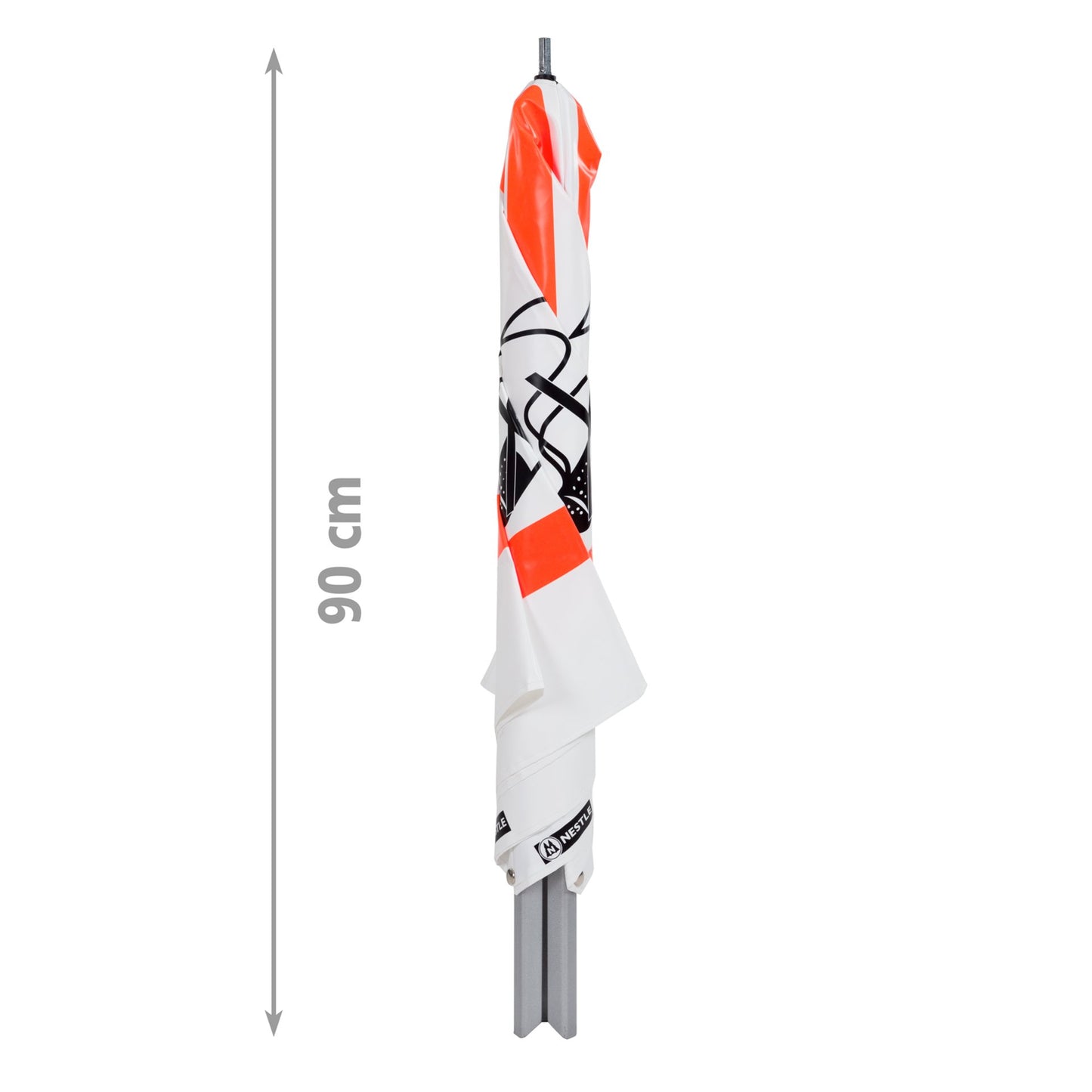 NESTLE Warnpyramide 70 cm, Achtung (VZ101), weiß, mit Feder