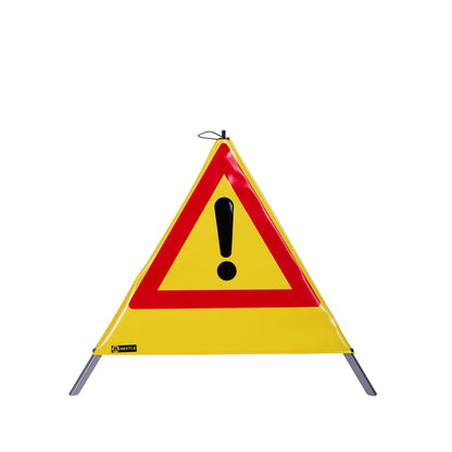 NESTLE Warnpyramide 70 cm, Achtung (VZ101), gelb, mit Feder