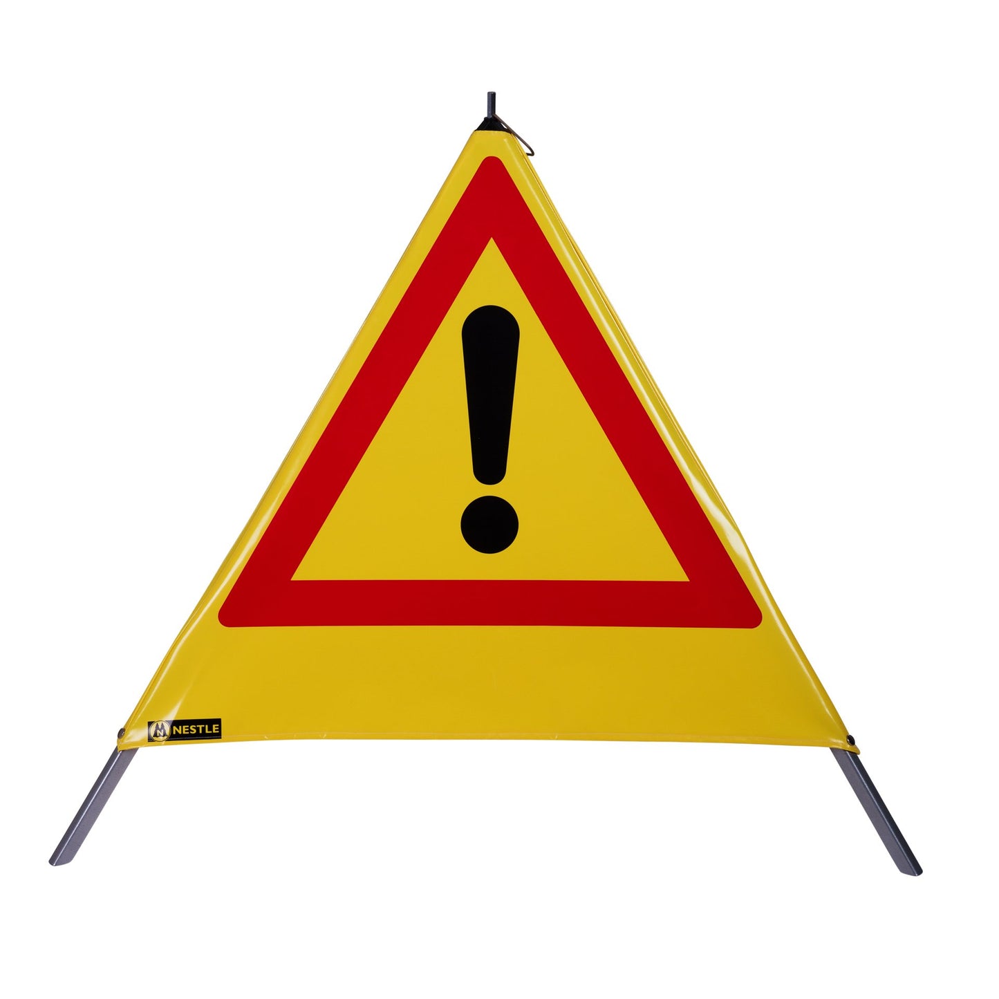 NESTLE Warnpyramide 90 cm, Achtung (VZ101), gelb, mit Feder