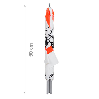 NESTLE Warnpyramide 70 cm, Schaufelmann (VZ123), weiß,  mit Feder