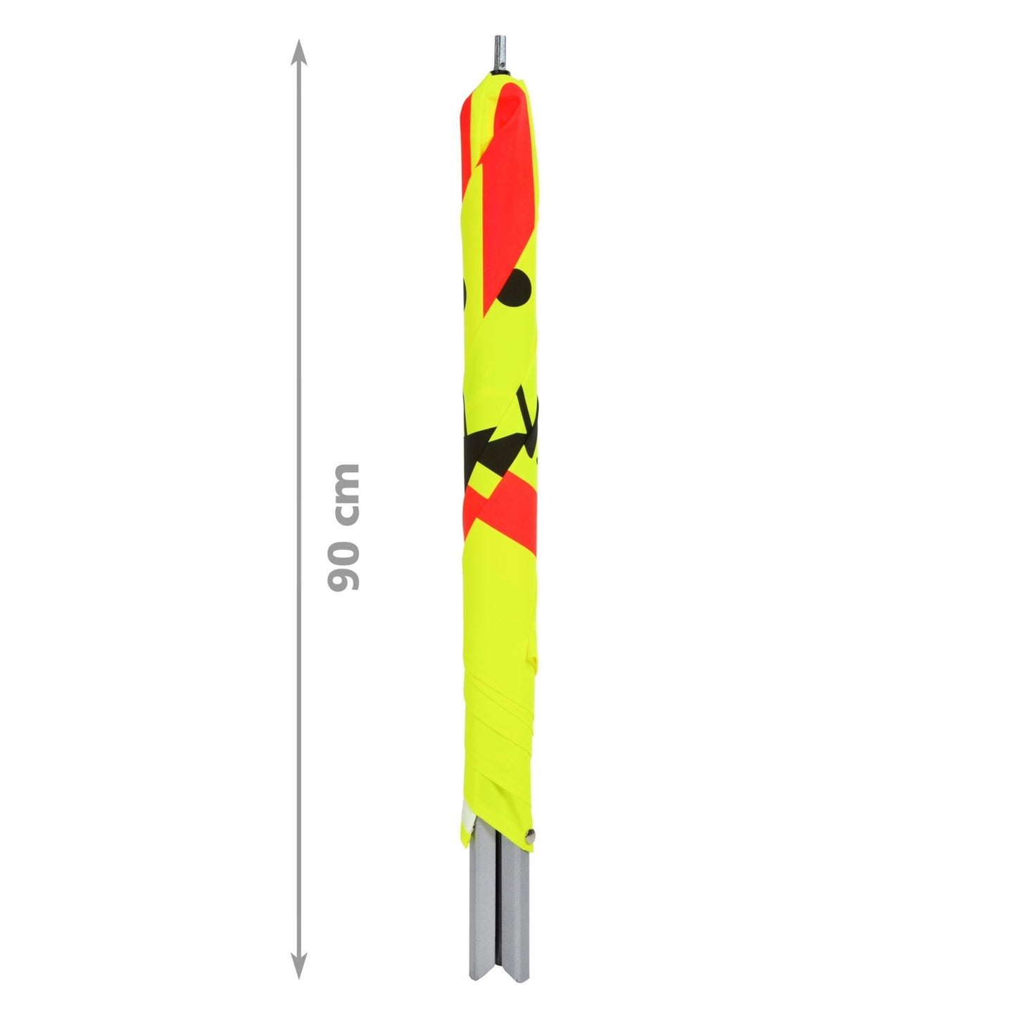 NESTLE Warnpyramide 70 cm, Schaufelmann (VZ123), gelb retroreflektierend, mit Feder