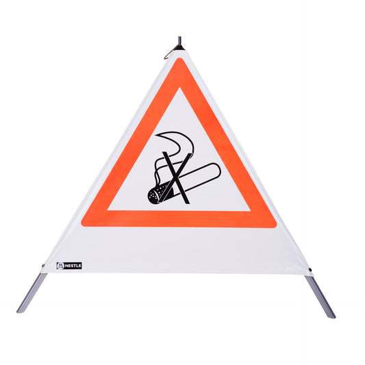 NESTLE Warnpyramide 90 cm, Rauchverbot (NZ01), weiß, mit Feder