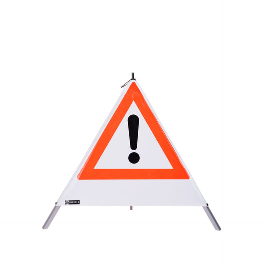 NESTLE Warnpyramide 70 cm, Achtung (VZ101), mit Mittelfuß