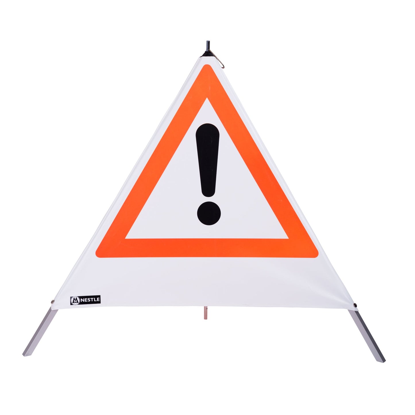 NESTLE Warnpyramide 90 cm, Achtung (VZ101), weiß, mit Mittelfuß