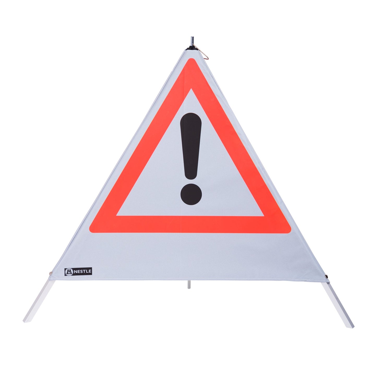 NESTLE Warnpyramide 90 cm, Achtung (VZ101), retroreflektierend, mit Mittelfuß