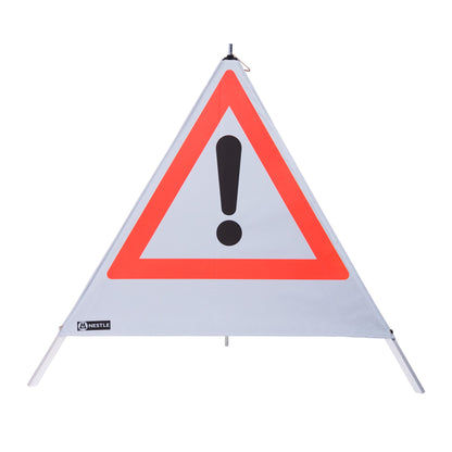 NESTLE Warnpyramide 90 cm, Achtung (VZ101), retroreflektierend, mit Mittelfuß