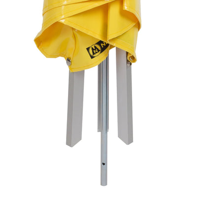 NESTLE Warnpyramide 70 cm,  Schaufelmann (VZ123), gelb, mit Mittelfuß