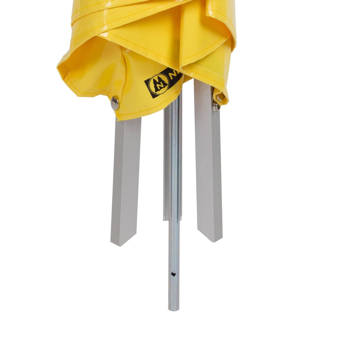 NESTLE Warnpyramide 90 cm, Schaufelmann (VZ123), gelb, mit Mittelfuß