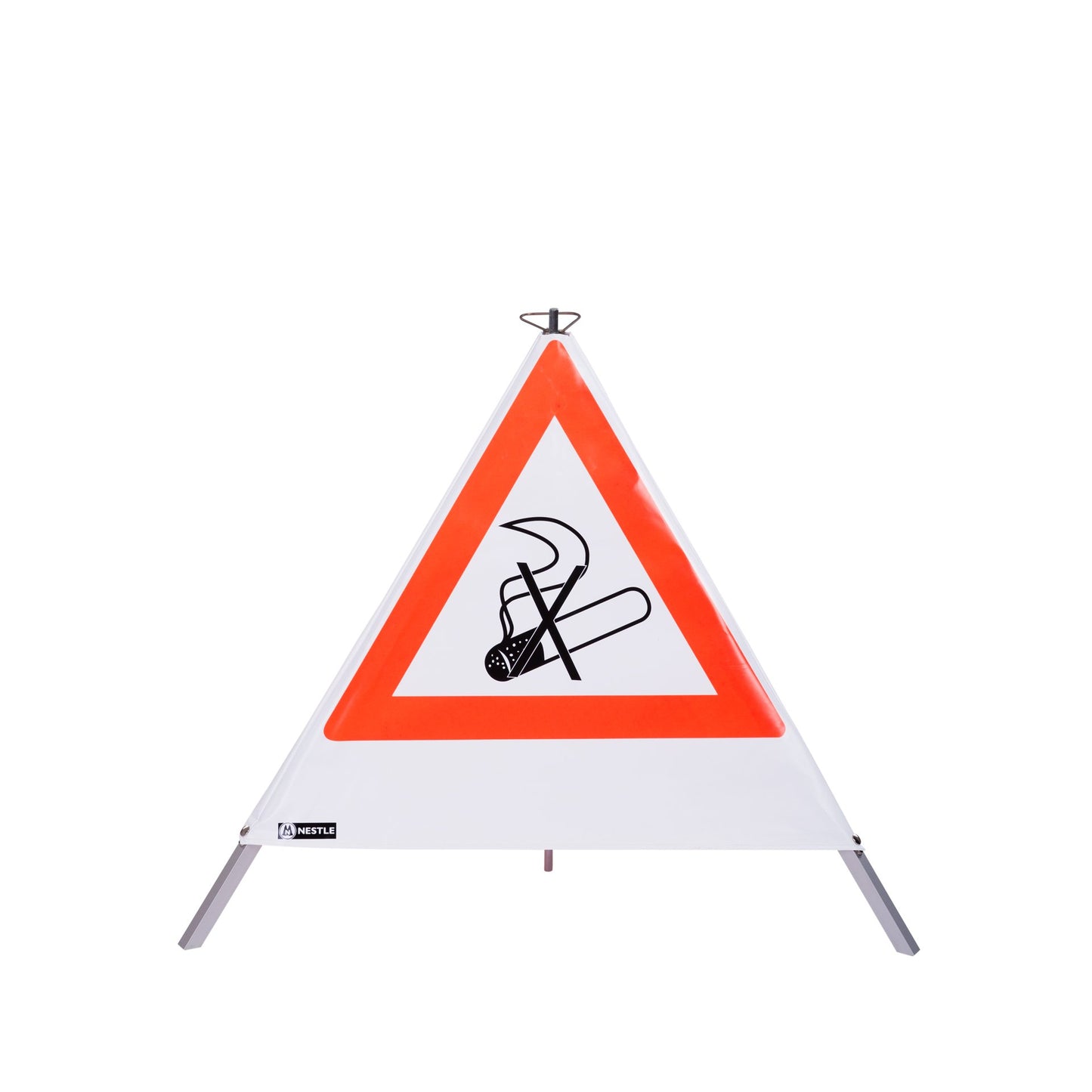 NESTLE Warnpyramide 70 cm, Rauchverbot (NZ01), weiß, mit Mittelfuß