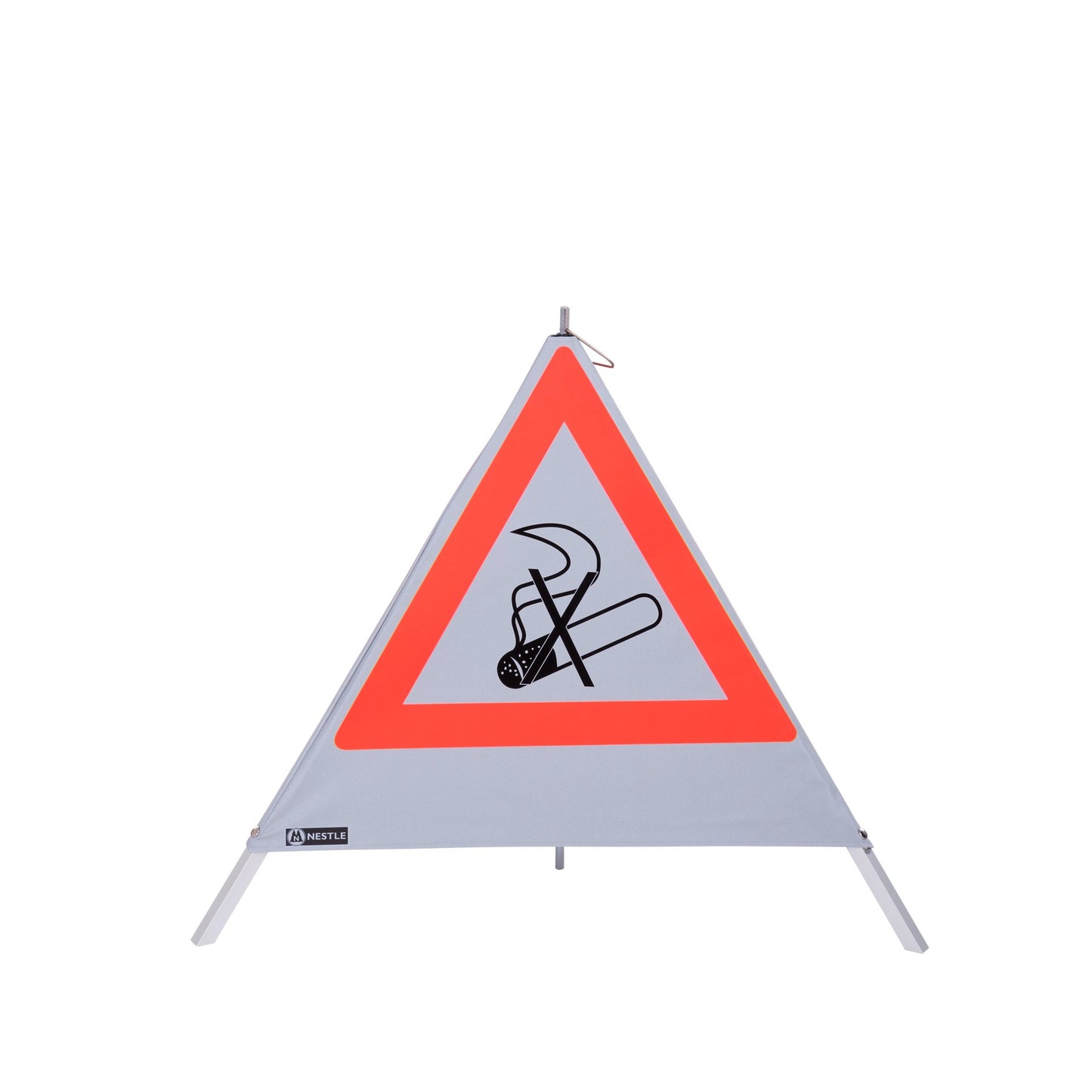 NESTLE Warnpyramide 70 cm, Rauchverbot (NZ01), retroreflektierend, mit Mittelfuß