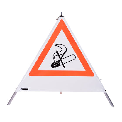 NESTLE Warnpyramide 90 cm, Rauchverbot (NZ01), weiß, mit Mittelfuß