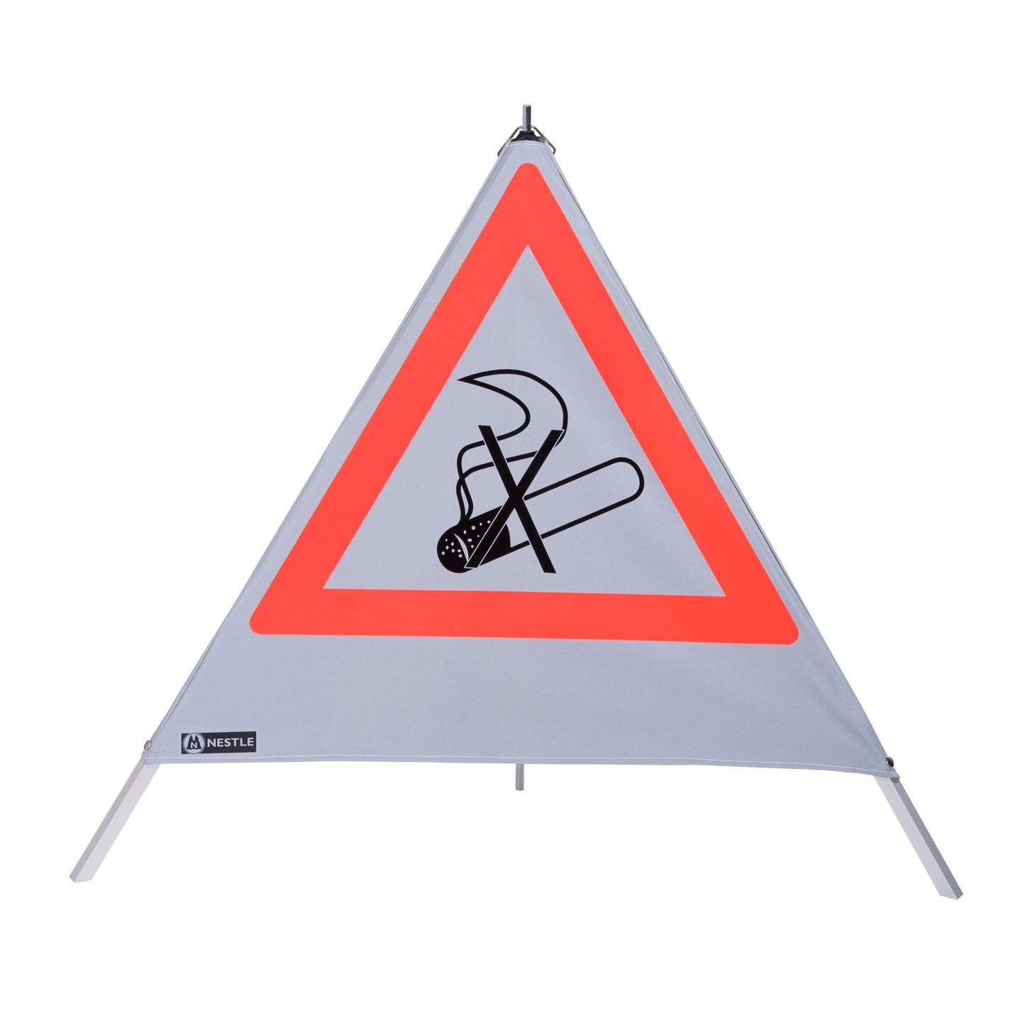 NESTLE Warnpyramide 90 cm, Rauchverbot (NZ01), retroreflektierend, mit Mittelfuß
