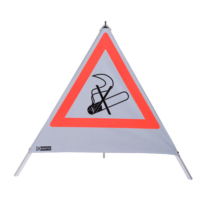 NESTLE Warnpyramide 90 cm, Rauchverbot (NZ01), retroreflektierend, mit Mittelfuß