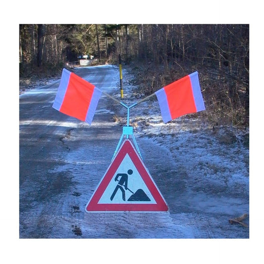 NESTLE Warnflagge weiß/orange/weiß, 50x50cm / VPE = 40 Stück