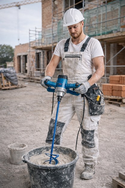 epi ECOMIX MR 4 RÜHRER Ø140 mm M14x2 – Wendelrührer rechtsgewendelt für zähe Materialien – Profi Rührquirl für Mörtel, Putz, Kleber & Spachtelmasse – hohe Mischleistung, geringe Lufteinschlüsse